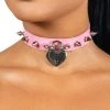 Fun Place Heart Spiked Padlock Collar 1 Fun Place Heart Spiked Padlock Collar