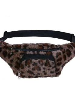 Fun Place Festivals Leopard Print Fluffy Bumbag