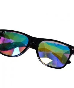 Fun Place Festivals Black Wayfarer Kaleidoscope Glasses