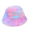 Fun Place Purple Rainbow Fluffy Bucket Hat Festivals