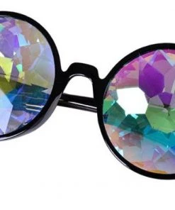 Fun Place Round Black Kaleidoscope Glasses